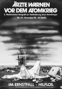 Poster des IPPNW-Kongress Ärzte warnen vor dem Atomkrieg, 1982