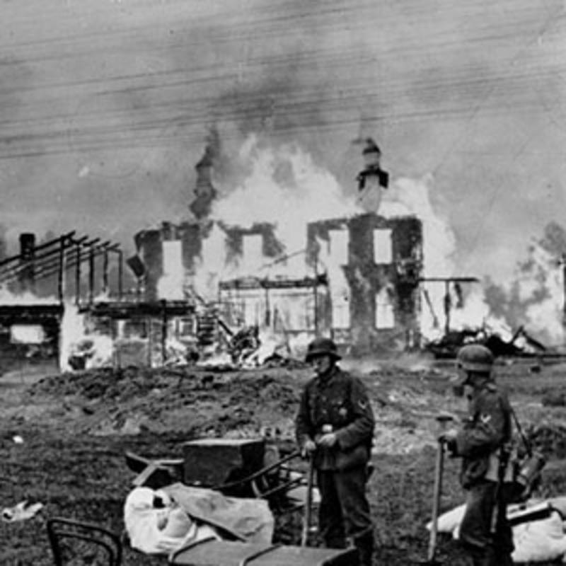 Deutsche Soldaten in den Vororten von Leningrad, September 1941
