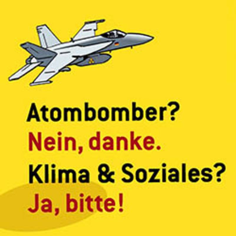 Atombomber? Nein, danke! Klima & Soziales? Ja, bitte!, Grafik: IPPNW