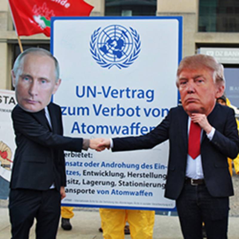 Protest gegen Kündigung des INF-Vertrages in Berlin, Foto: IPPNW