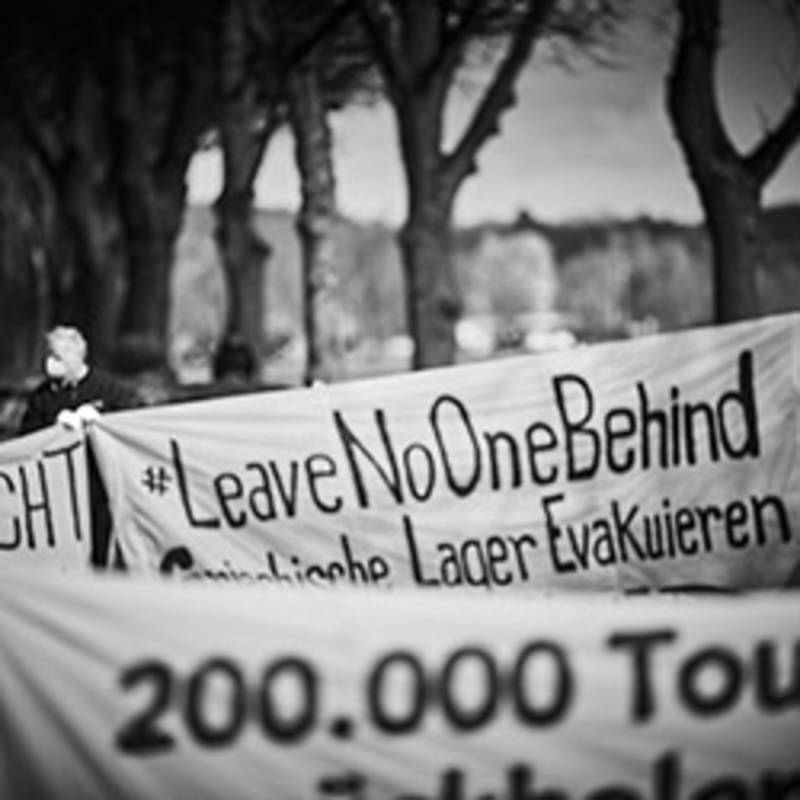 Leave no one behind, Aktion in Schwerin am 14. April 2020, Foto: Bildwerk Rostock