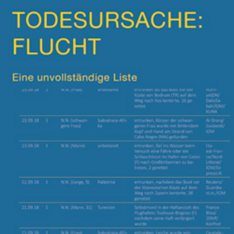 Buchcover „Todesursache Flucht“
