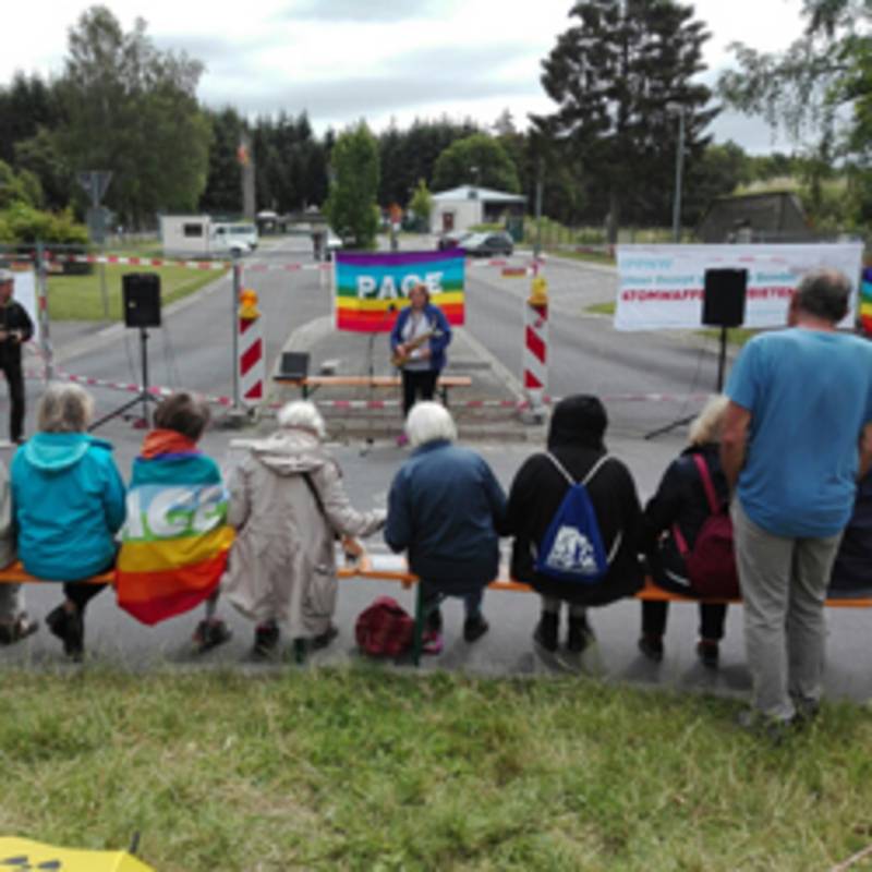 Abschlussveranstaltung der IPPNW/ICAN-Protestwoche in Büchel 2018, Foto: IPPNW