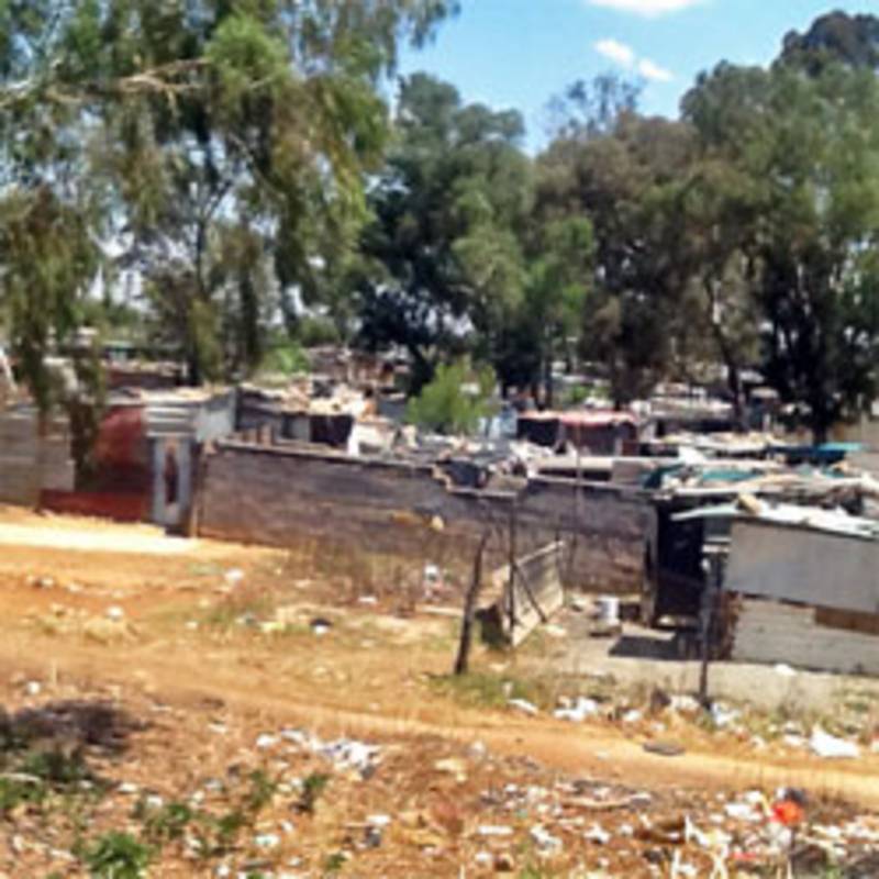 Johannesburg (Südafrika) ist aufgrund des Gold- und Uranabbaus radioaktiv verseucht. Foto: IPPNW