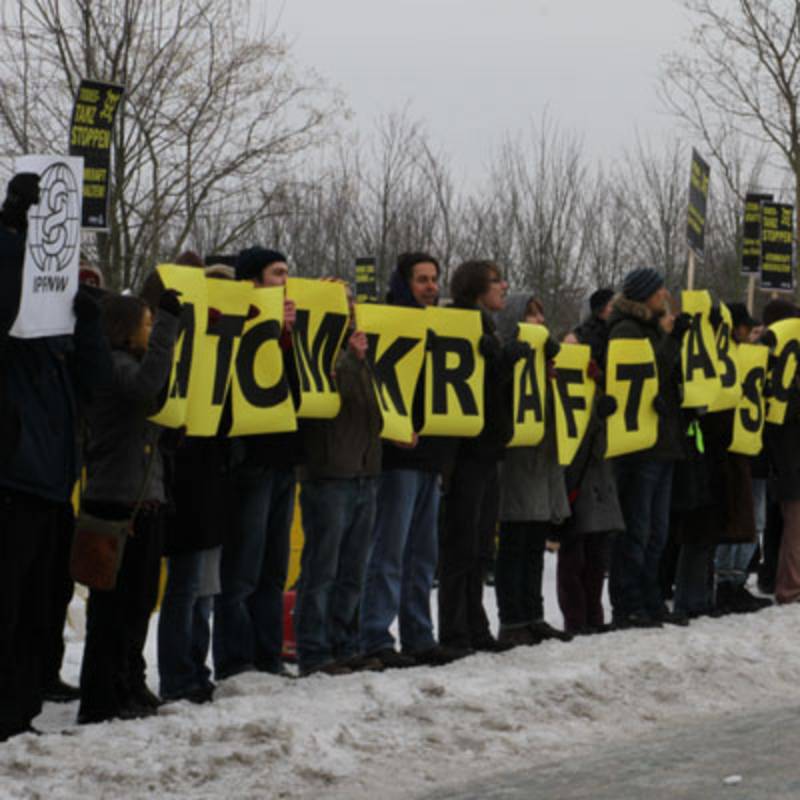 Protestaktion vor dem Kanzleramt am 21.01.09